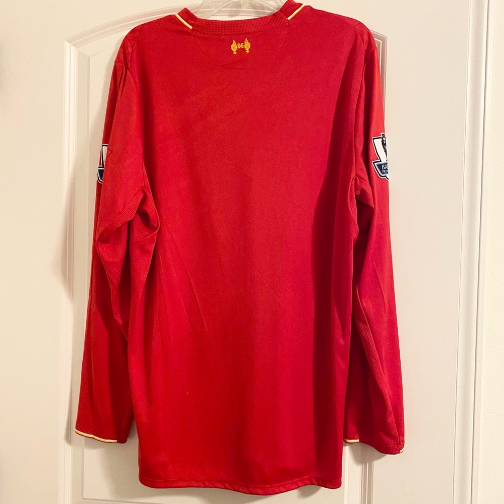 New Balance Red Liverpool FC Home Jersey with White Logos - Picture 2 of 7